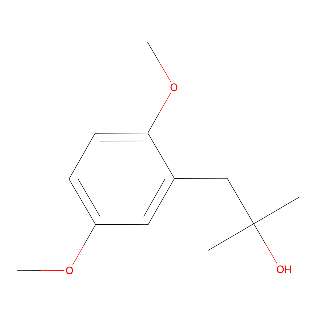 1-(2,5-Dimethoxyphenyl)-2-methylpropan-2-ol molecular structure, CAS 35205-28-8