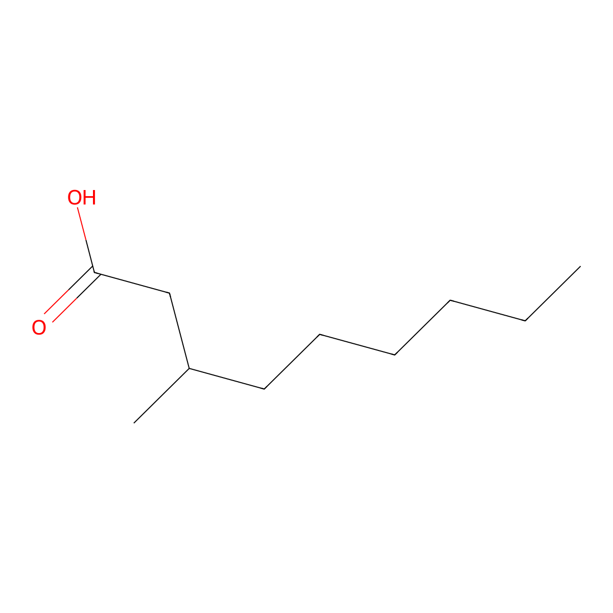 (S)-3-methylnonanoic acid molecular structure, CAS 35205-79-9