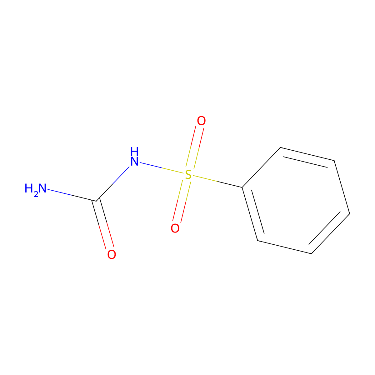N-(aminocarbonyl)benzenesulphonamide molecular structure, CAS 35207-08-0