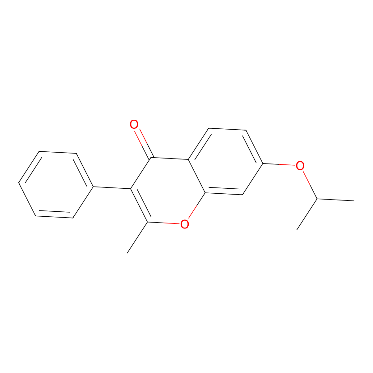 7-isopropoxy-2-methyl-3-phenyl-4H-chromen-4-one molecular structure, CAS 35212-25-0