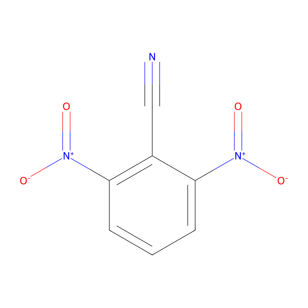 Dinitrobenzonitrile molecular structure, CAS 35213-00-4