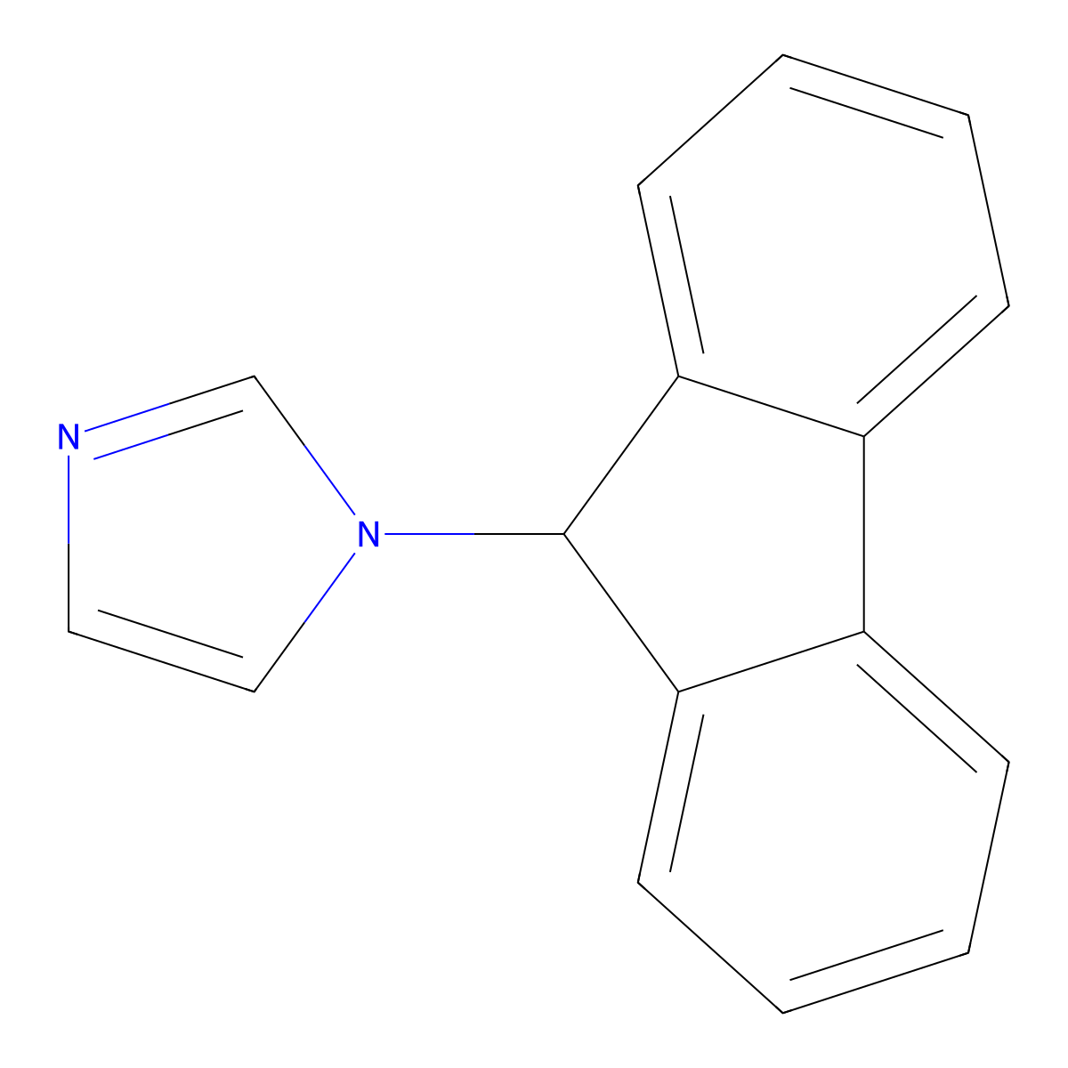 1-(9H-fluoren-9-yl)-1H-imidazole molecular structure, CAS 35214-35-8