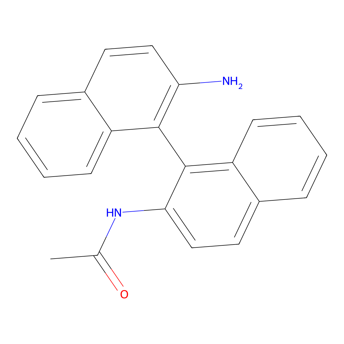 (S)-N-Acetyl-1,1'-binaphthyldiamine molecular structure, CAS 35216-74-1