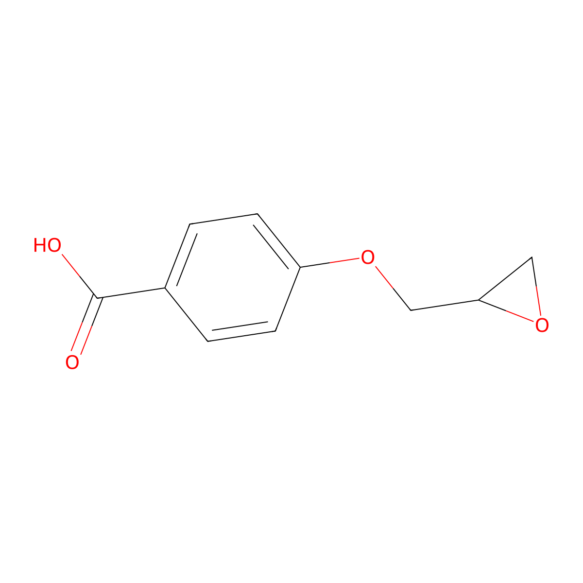 4-(Oxiran-2-ylmethoxy)benzoic acid molecular structure, CAS 35217-95-9
