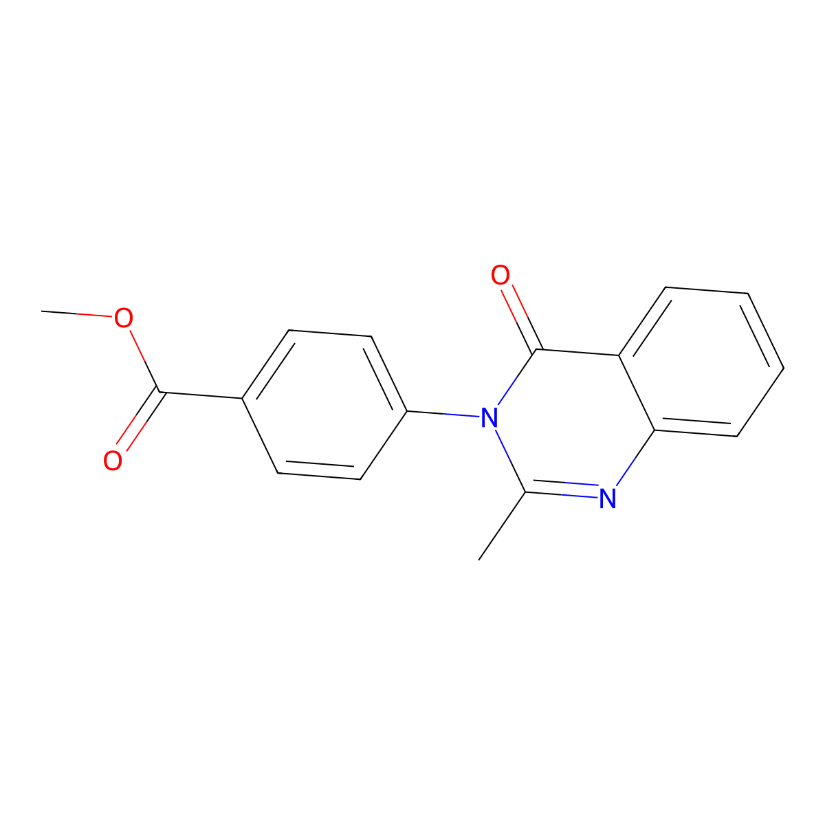 methyl 4-(2-methyl-4-oxoquinazolin-3(4H)-yl)benzoate molecular structure, CAS 35218-84-9