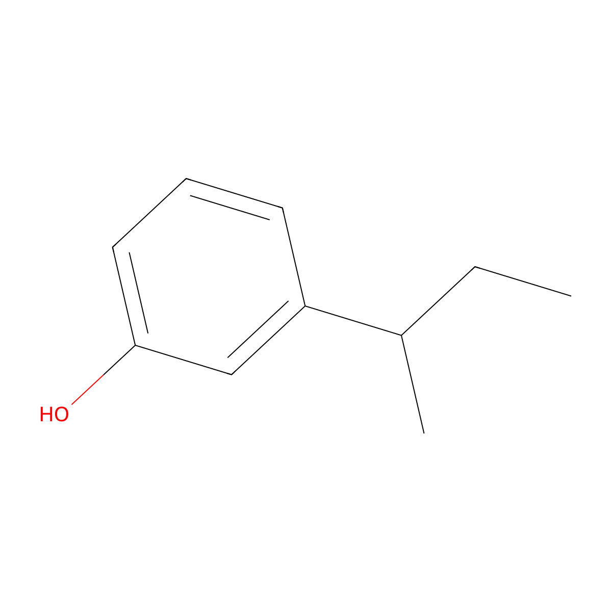 Phenol, 3-(1-methylpropyl)- molecular structure, CAS 3522-86-9