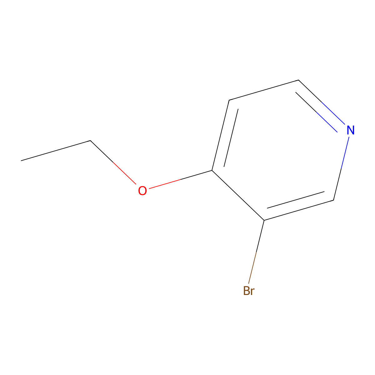 3-Bromo-4-ethoxypyridine molecular structure, CAS 3522-97-2