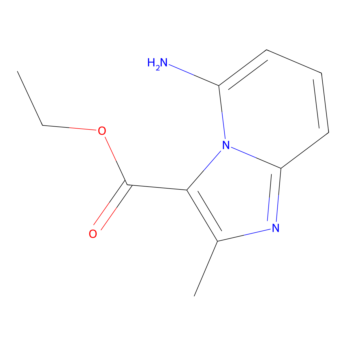 Ethyl 5-amino-2-methylimidazo[1,2-A]pyridine-3-carboxylate molecular structure, CAS 35220-24-7