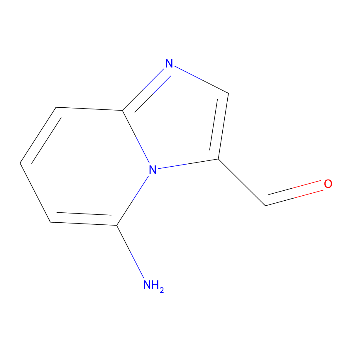 5-Aminoimidazo[1,2-a]pyridine-3-carbaldehyde molecular structure, CAS 35220-26-9