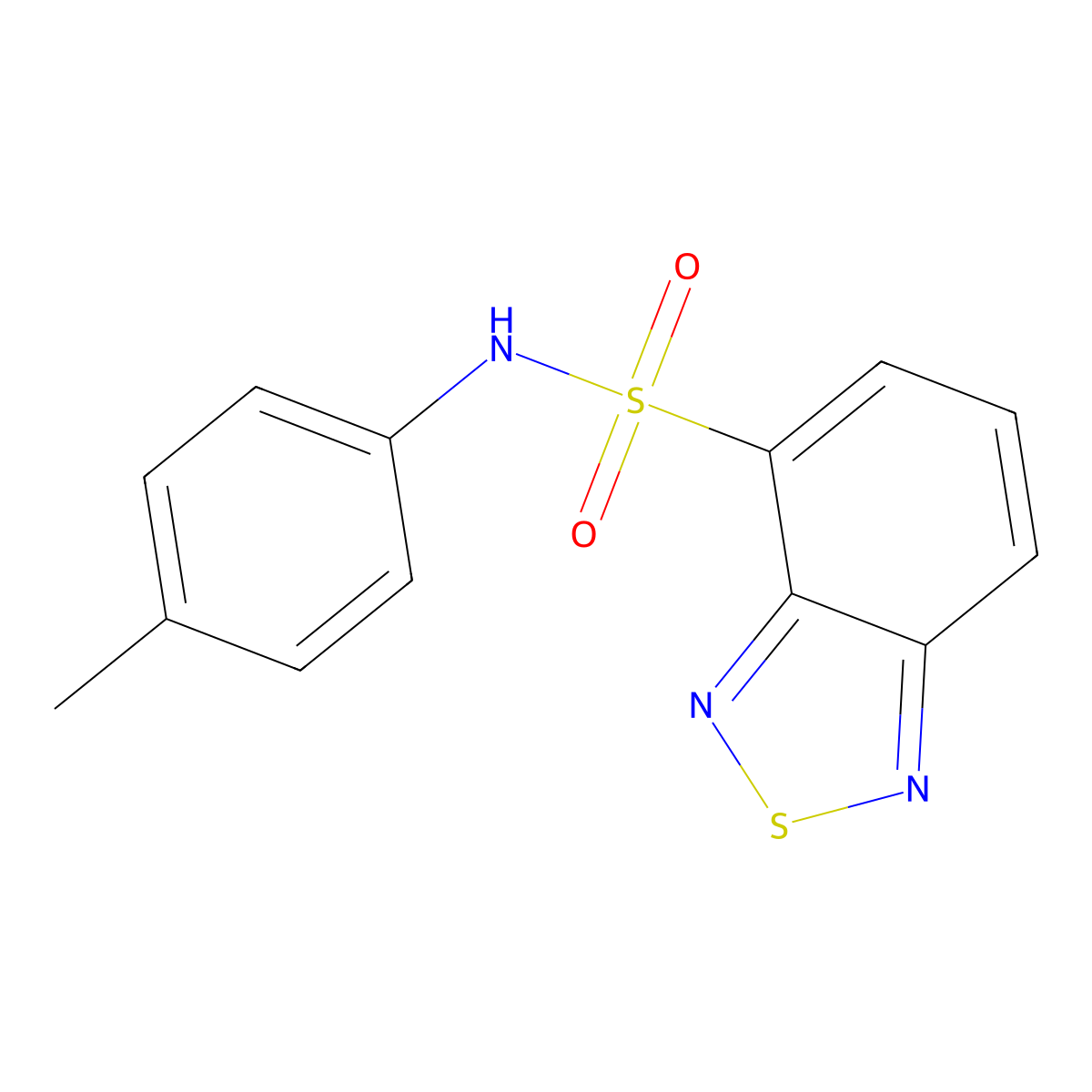 N-(4-methylphenyl)-2,1,3-benzothiadiazole-4-sulfonamide molecular structure, CAS 352205-75-5