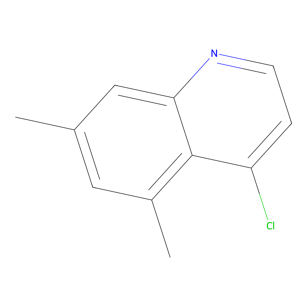 4-Chloro-5,7-dimethylquinoline molecular structure, CAS 352205-97-1