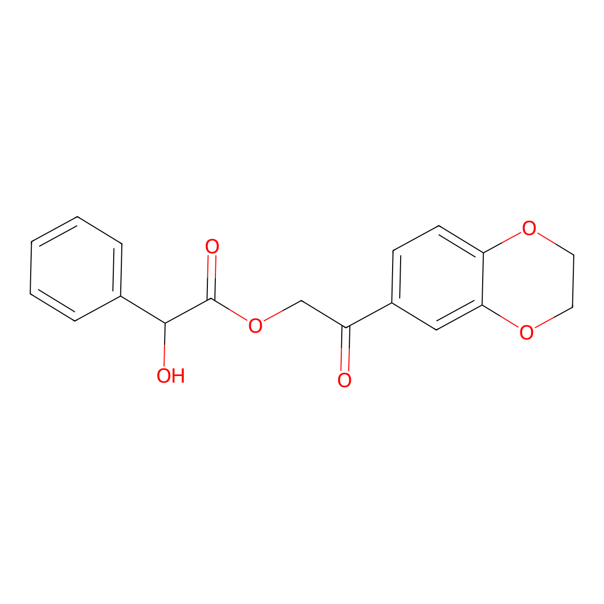 2-(2,3-Dihydro-1,4-benzodioxin-6-yl)-2-oxoethyl hydroxy(phenyl)acetate molecular structure, CAS 352208-82-3