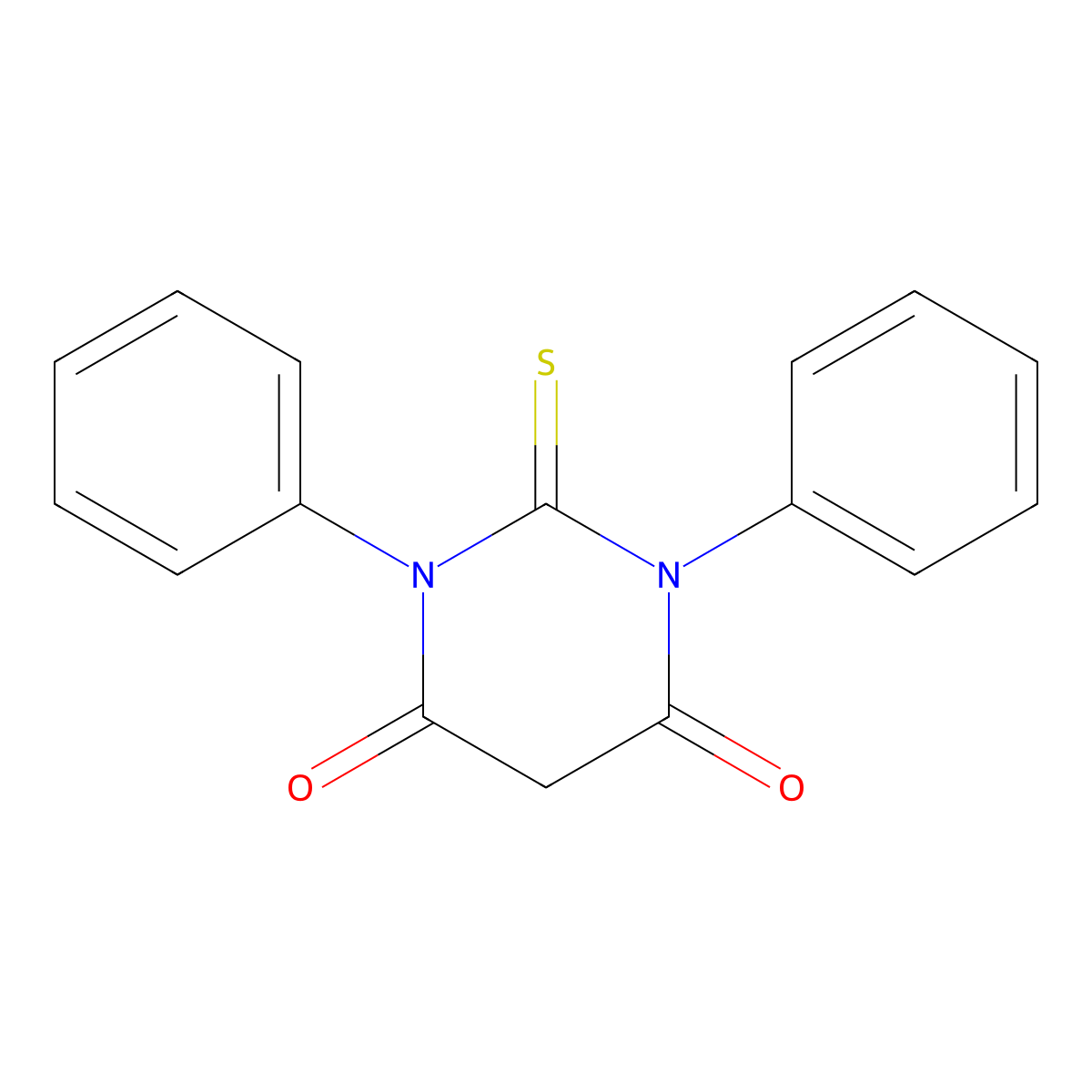 1,3-Diphenyl-2-thiobarbituric acid molecular structure, CAS 35221-12-6