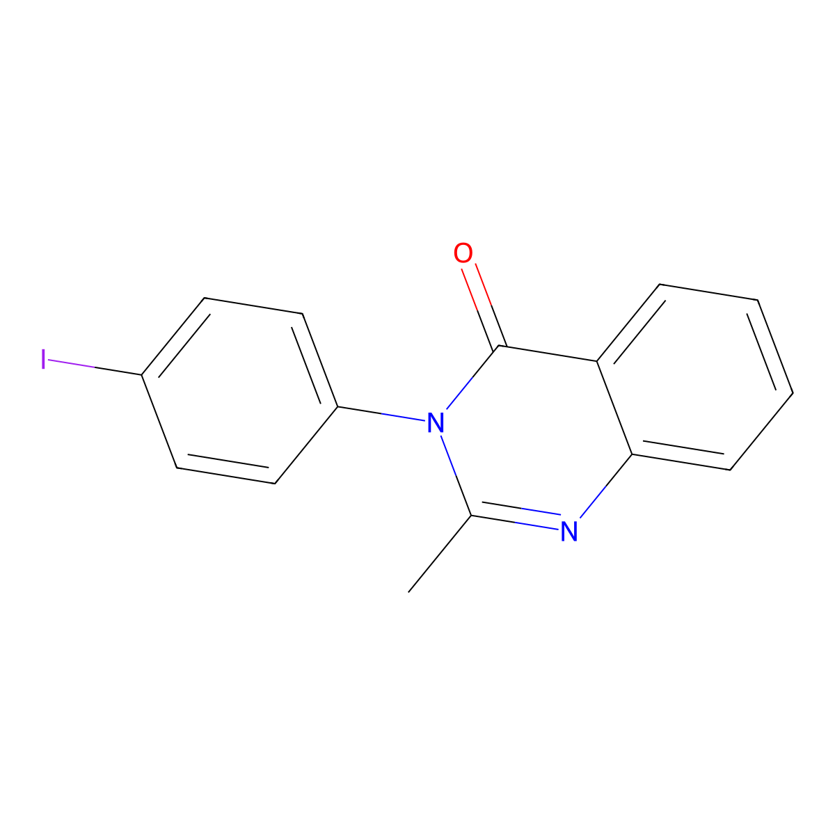 3-(4-Iodophenyl)-2-methyl-4(3H)-quinazolinone molecular structure, CAS 35221-29-5