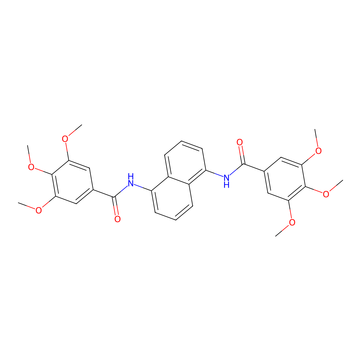 3,4,5-trimethoxy-N-[5-[(3,4,5-trimethoxybenzoyl)amino]naphthalen-1-yl]benzamide molecular structure, CAS 352212-76-1