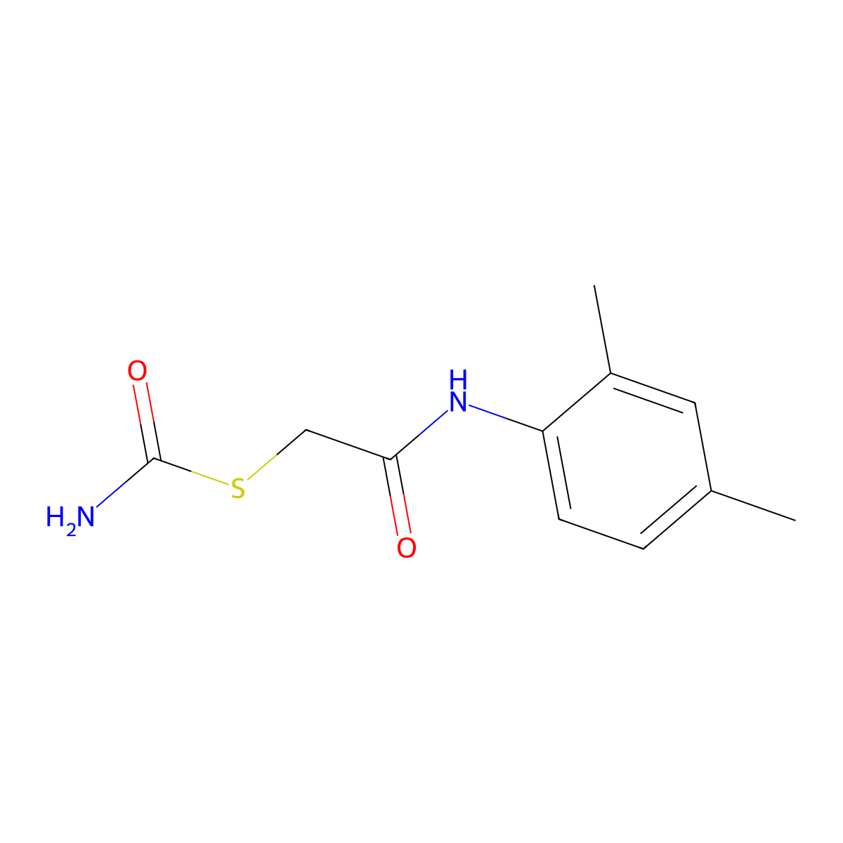 S-[2-(2,4-dimethylanilino)-2-oxoethyl] thiocarbamate molecular structure, CAS 352212-91-0