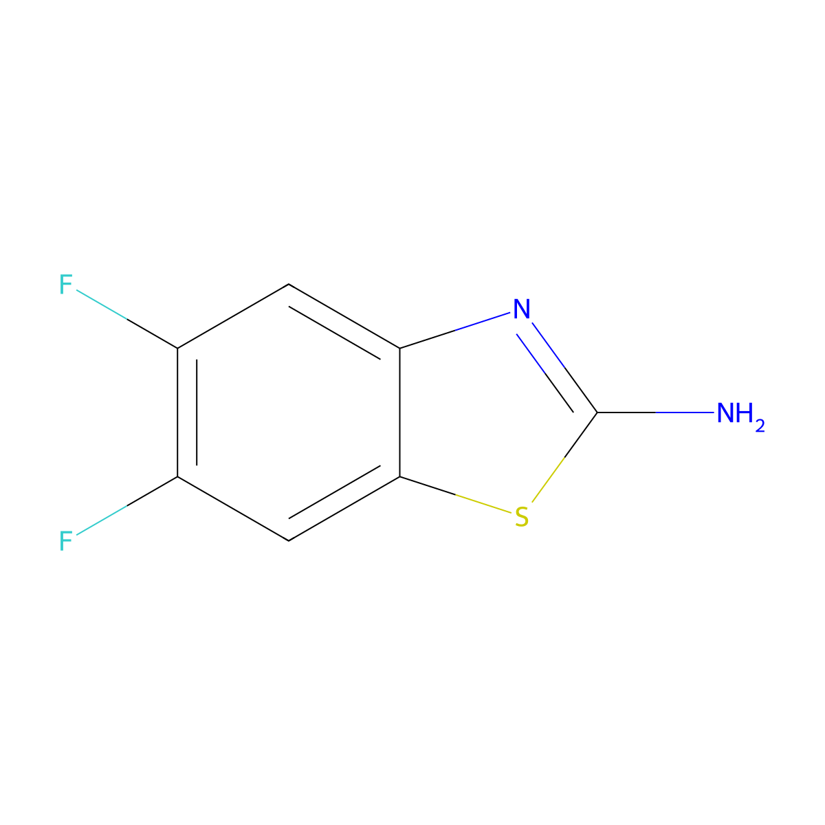 5,6-Difluoro-1,3-benzothiazol-2-amine molecular structure, CAS 352214-93-8