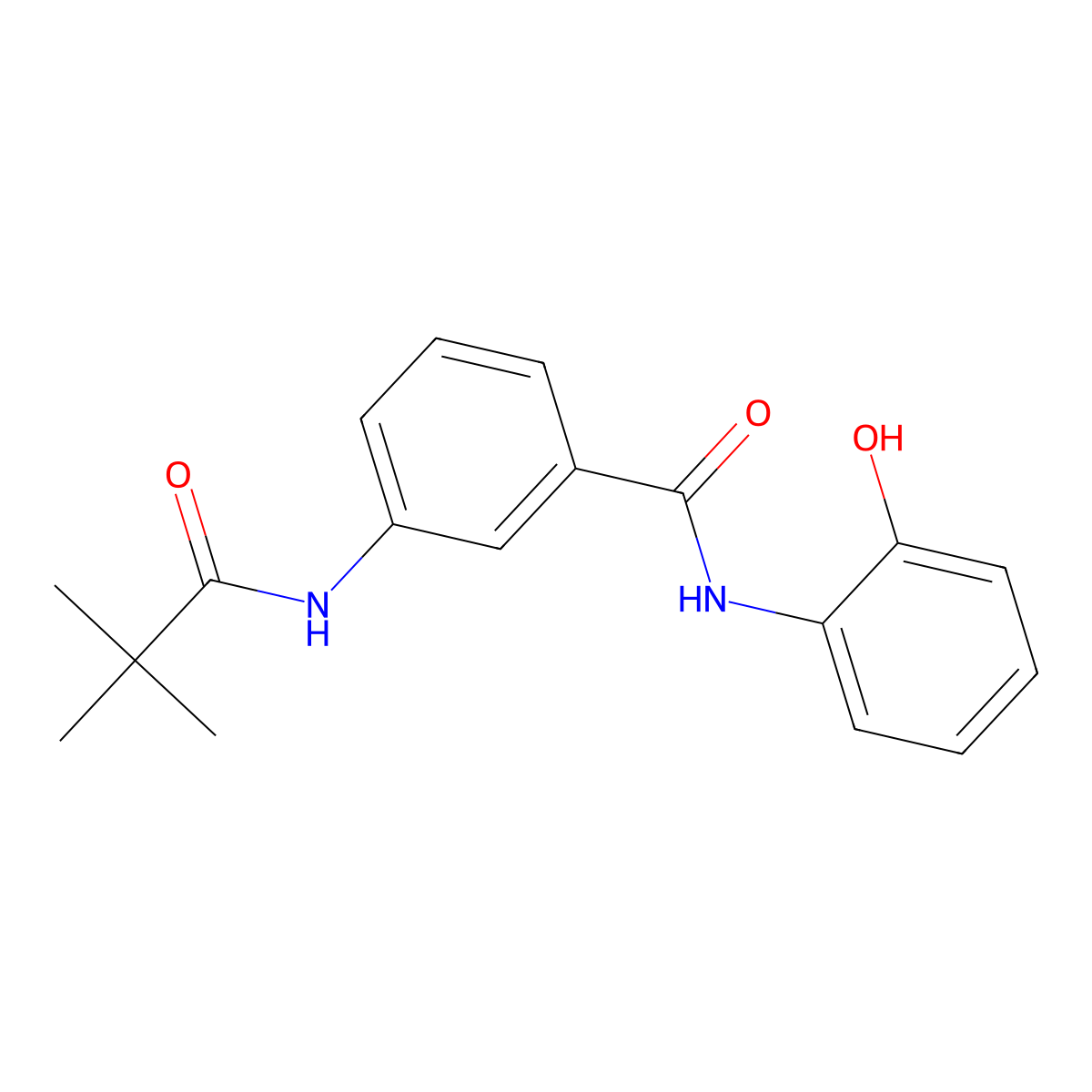3-(2,2-dimethylpropanoylamino)-N-(2-hydroxyphenyl)benzamide molecular structure, CAS 352217-45-9
