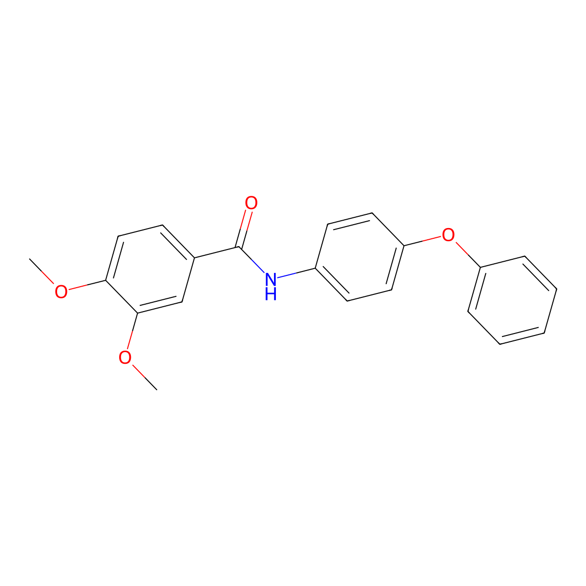 3,4-dimethoxy-N-(4-phenoxyphenyl)benzamide molecular structure, CAS 352217-47-1