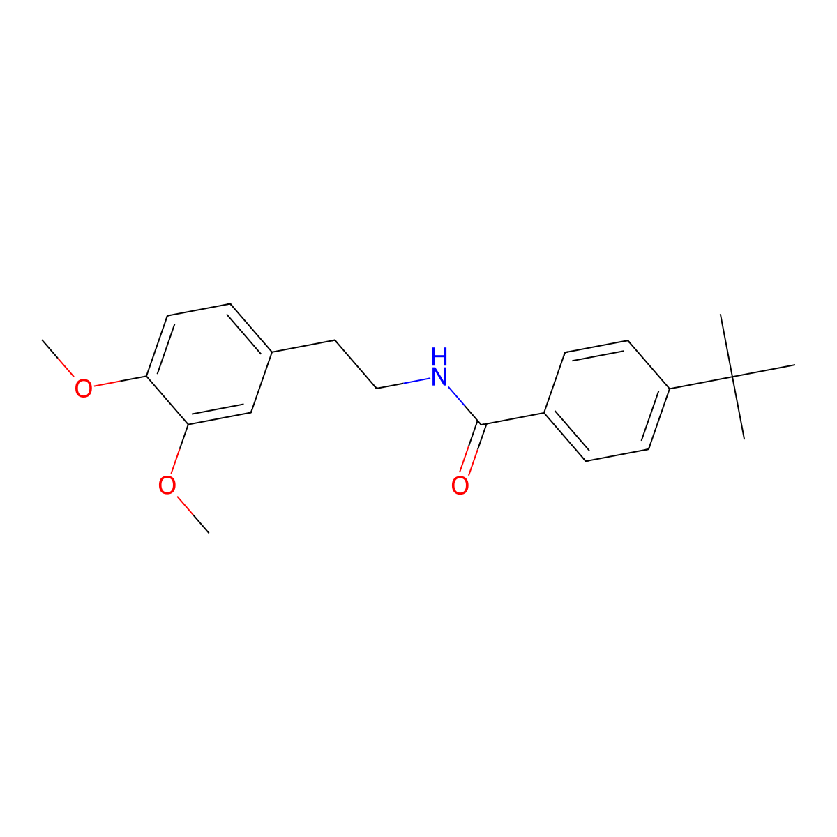 4-tert-butyl-N-[2-(3,4-dimethoxyphenyl)ethyl]benzamide molecular structure, CAS 352218-35-0