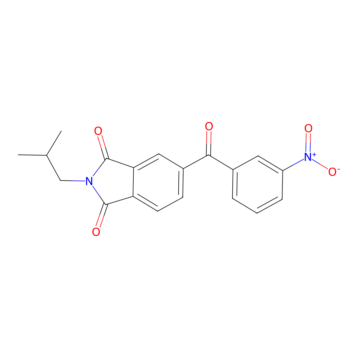 2-(2-Methylpropyl)-5-(3-nitrobenzoyl)isoindole-1,3-dione molecular structure, CAS 352218-46-3