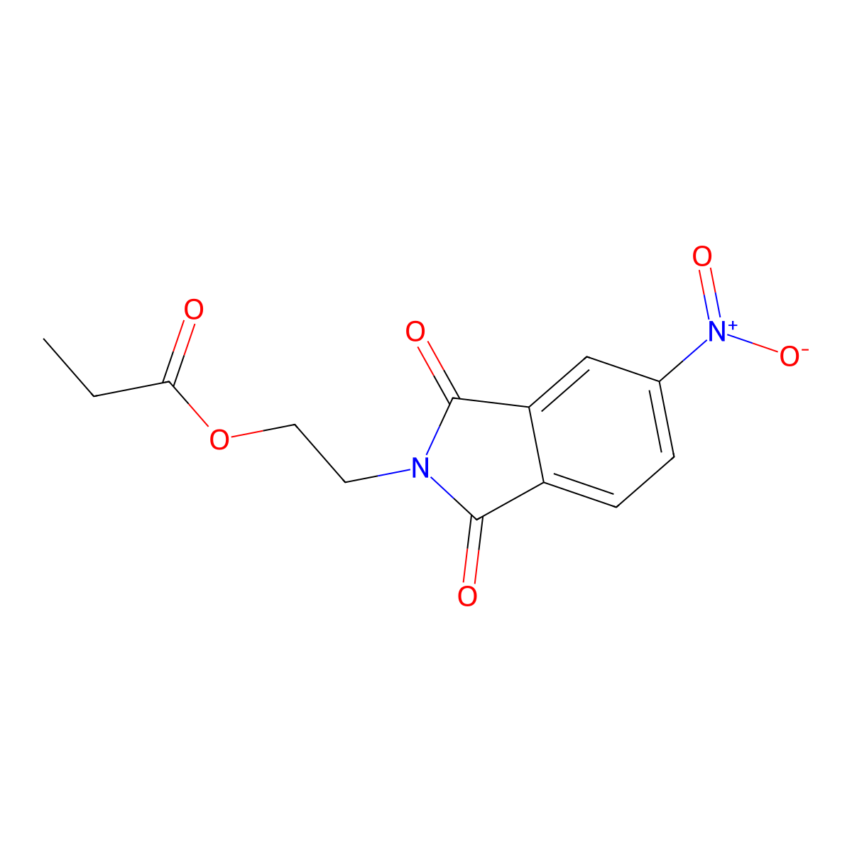 2-(5-nitro-1,3-dioxo-1,3-dihydro-2H-isoindol-2-yl)ethyl propanoate molecular structure, CAS 352218-56-5