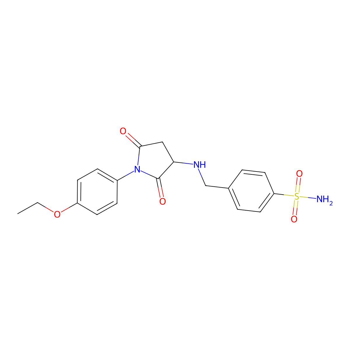 4-[[[1-(4-Ethoxyphenyl)-2,5-dioxopyrrolidin-3-yl]amino]methyl]benzenesulfonamide molecular structure, CAS 352218-80-5