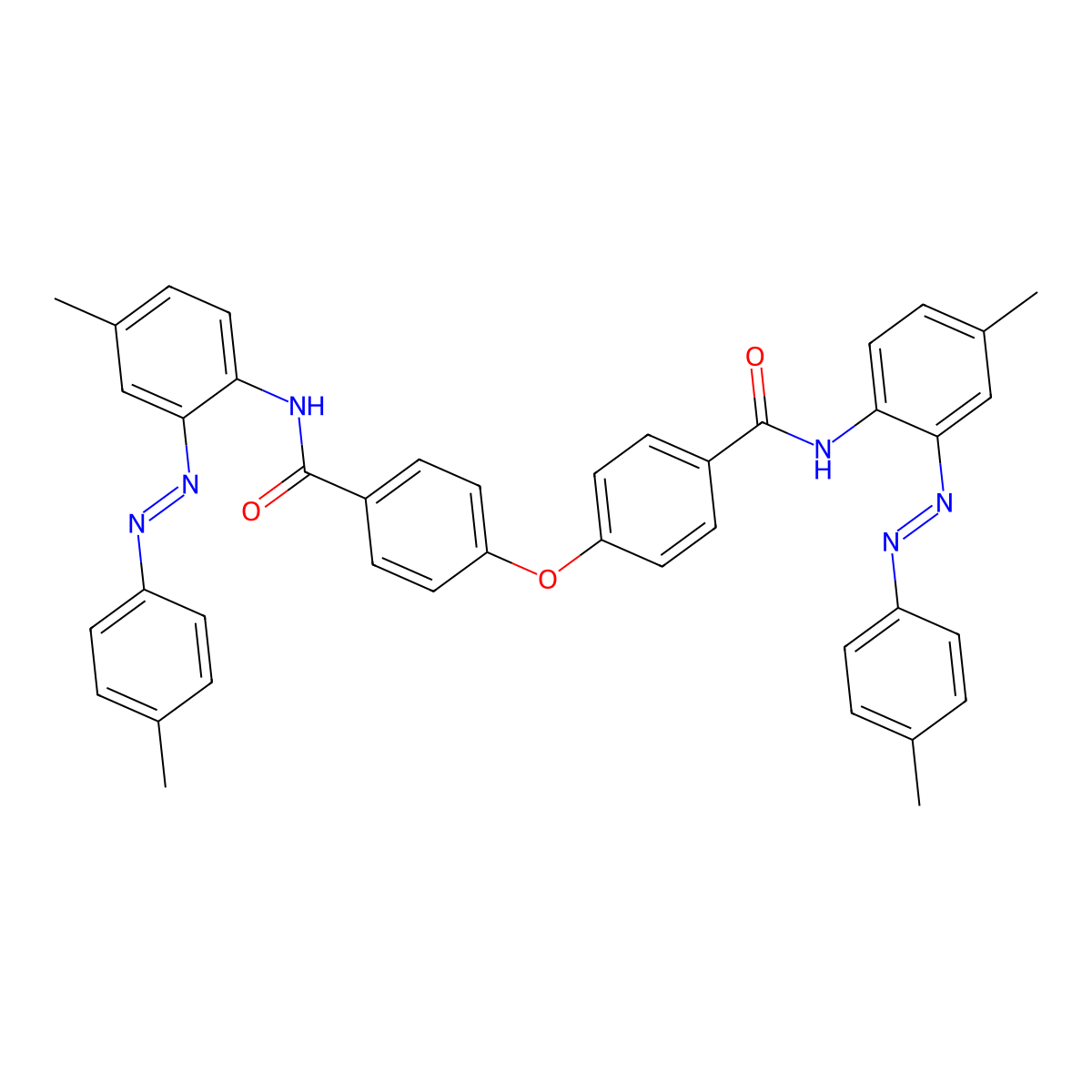 4,4'-oxybis(N-(4-methyl-2-((E)-p-tolyldiazenyl)phenyl)benzamide) molecular structure, CAS 352219-79-5