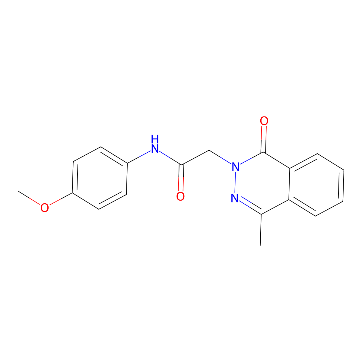 N-(4-methoxyphenyl)-2-(4-methyl-1-oxophthalazin-2-yl)acetamide molecular structure, CAS 352219-88-6