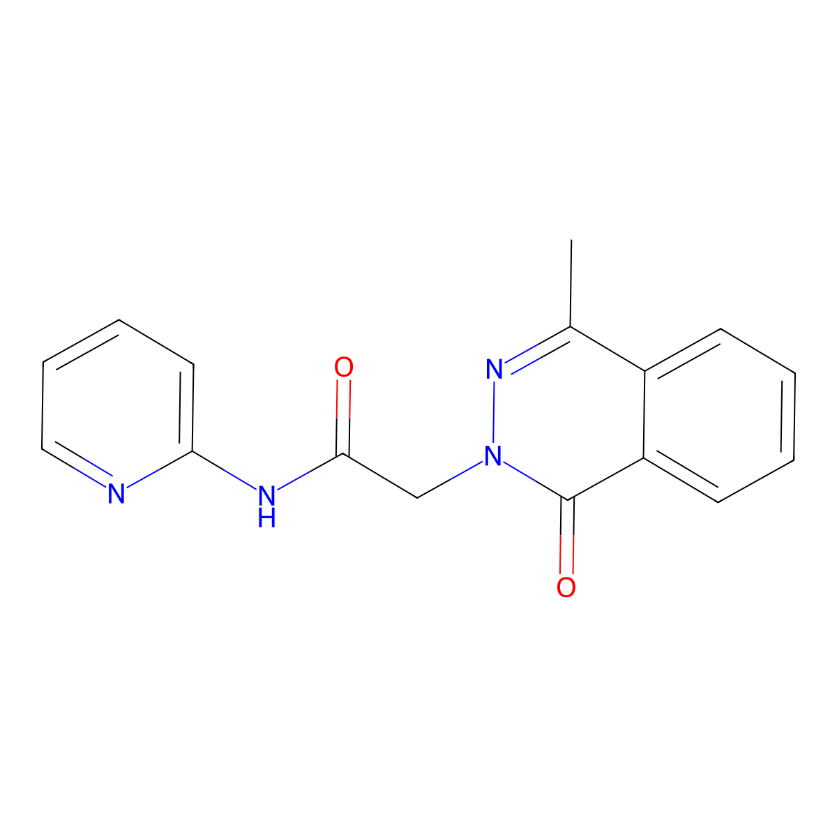 2-(4-methyl-1-oxophthalazin-2(1H)-yl)-N-(pyridin-2-yl)acetamide molecular structure, CAS 352220-08-7