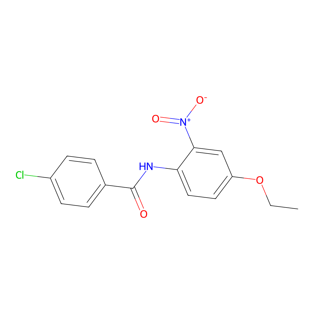 4-chloro-N-(4-ethoxy-2-nitrophenyl)benzamide molecular structure, CAS 352228-50-3