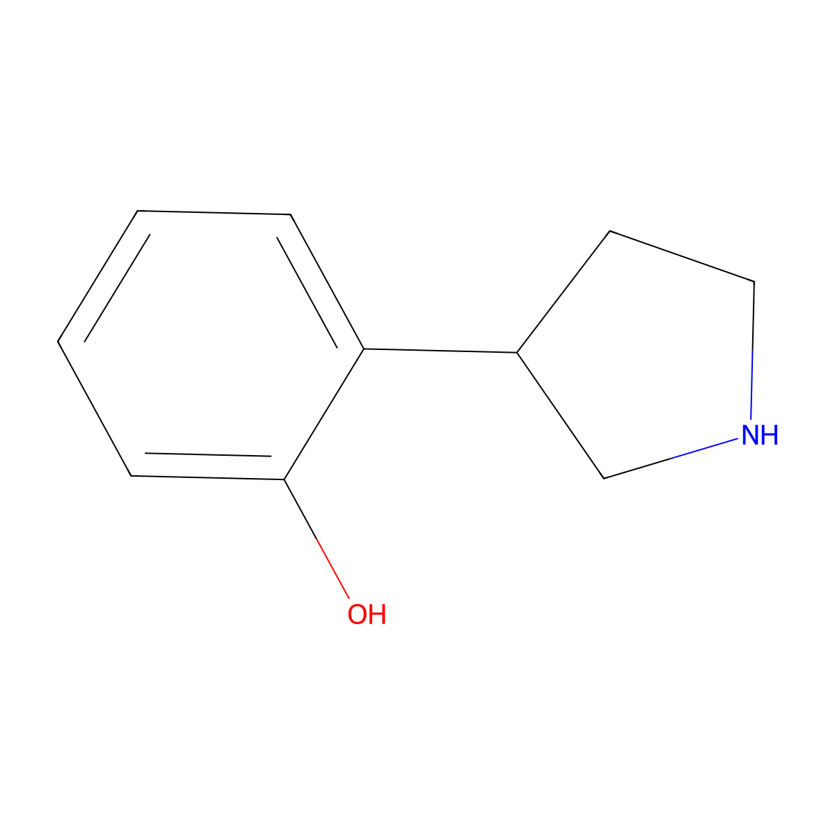 2-(Pyrrolidin-3-yl)phenol molecular structure, CAS 352232-05-4
