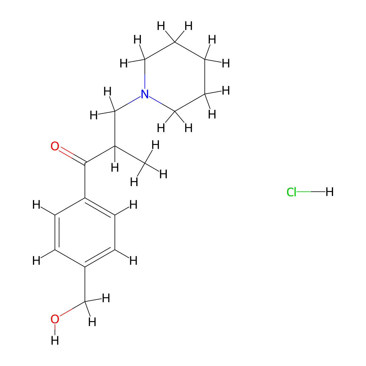 Hydroxymethyl Tolperisone Hydrochloride molecular structure, CAS 352233-14-8
