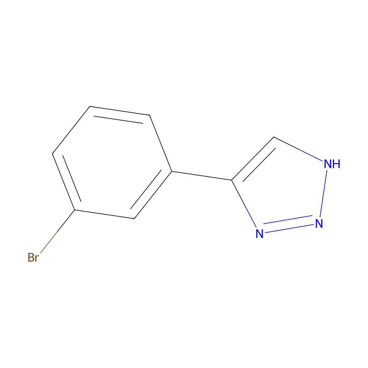 4-(3-bromophenyl)-1H-1,2,3-triazole molecular structure, CAS 35225-02-6