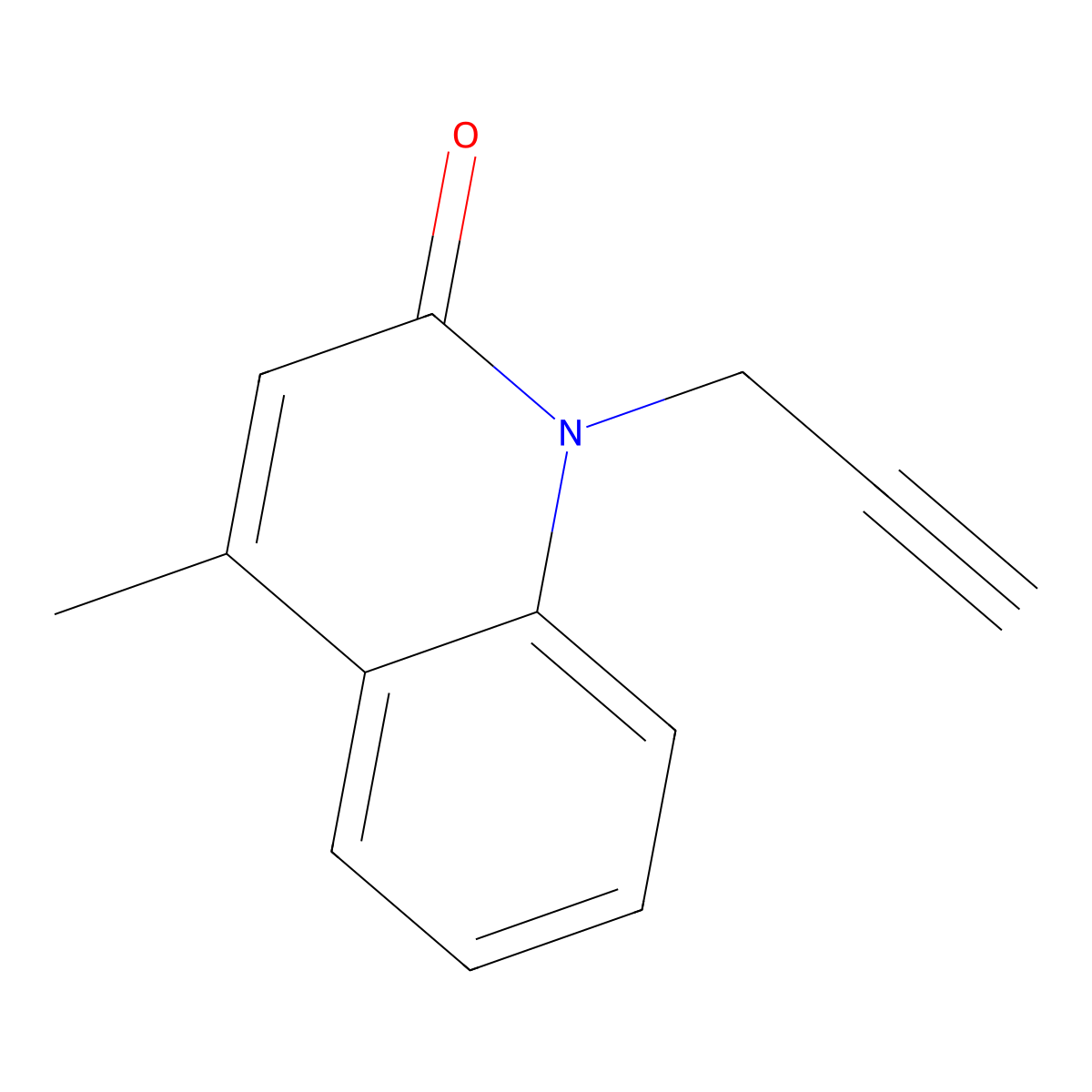 4-methyl-1-(2-propynyl)-2(1H)-quinolinone molecular structure, CAS 35227-95-3