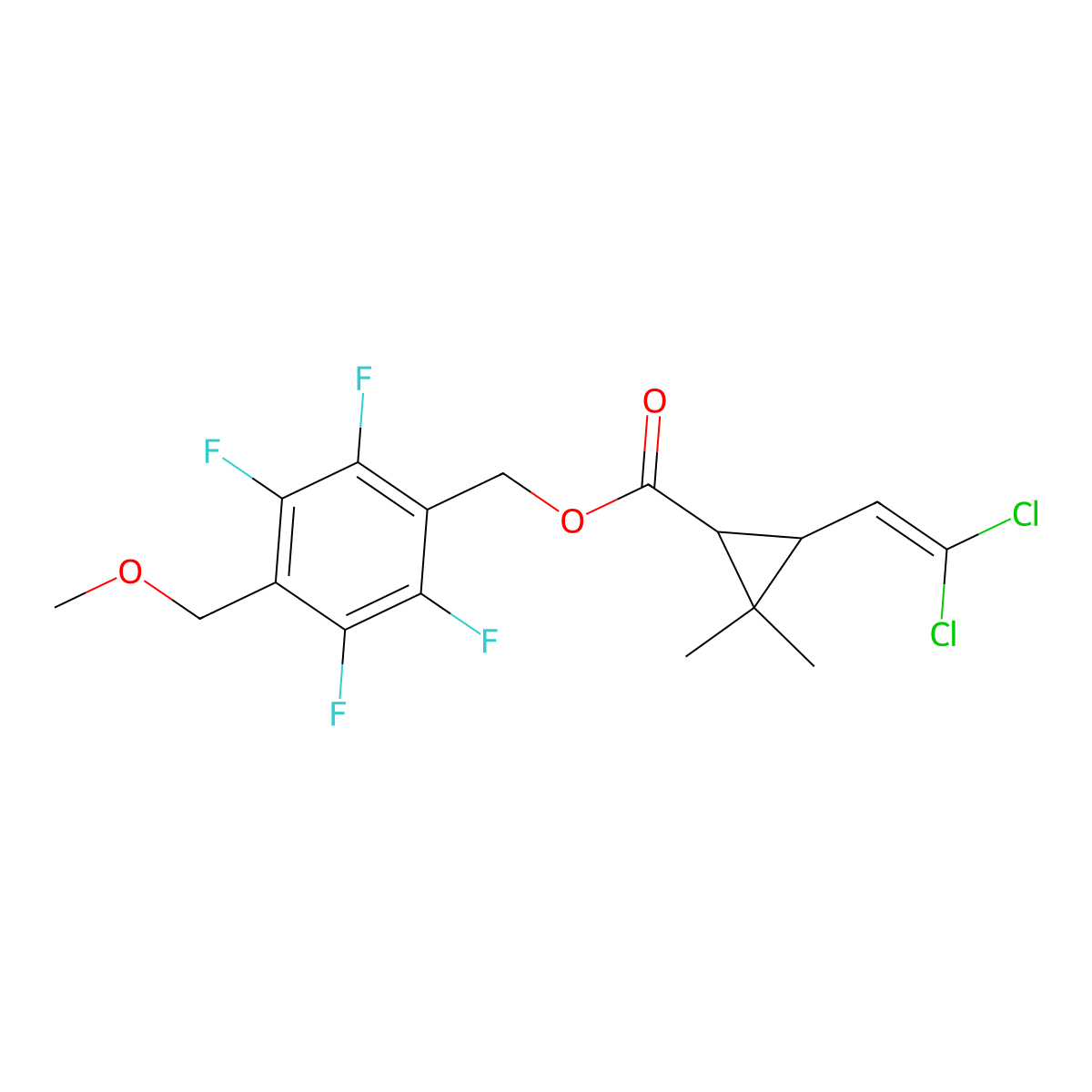 Renofluthrin molecular structure, CAS 352271-52-4