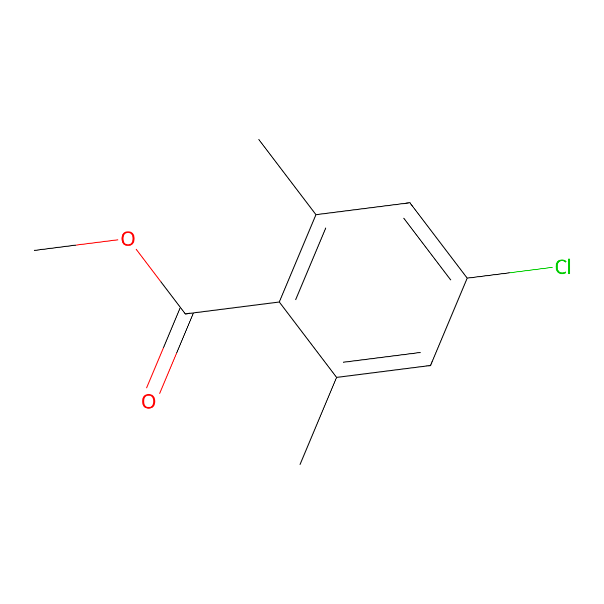 Methyl 4-chloro-2,6-dimethylbenzoate molecular structure, CAS 352278-81-0
