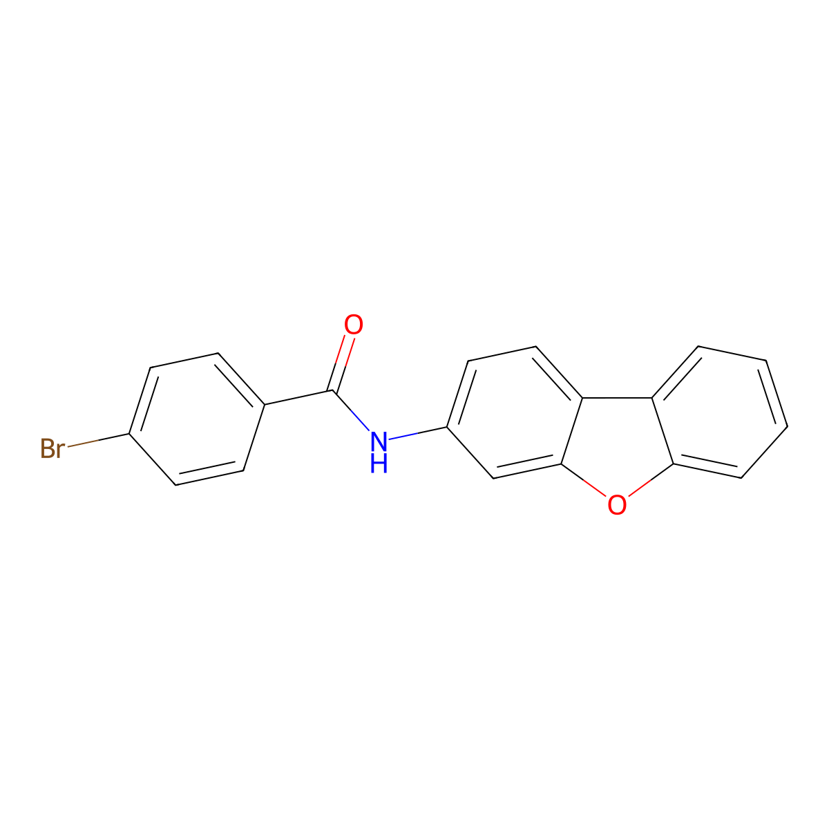 4-bromo-N-dibenzofuran-3-ylbenzamide molecular structure, CAS 352286-83-0
