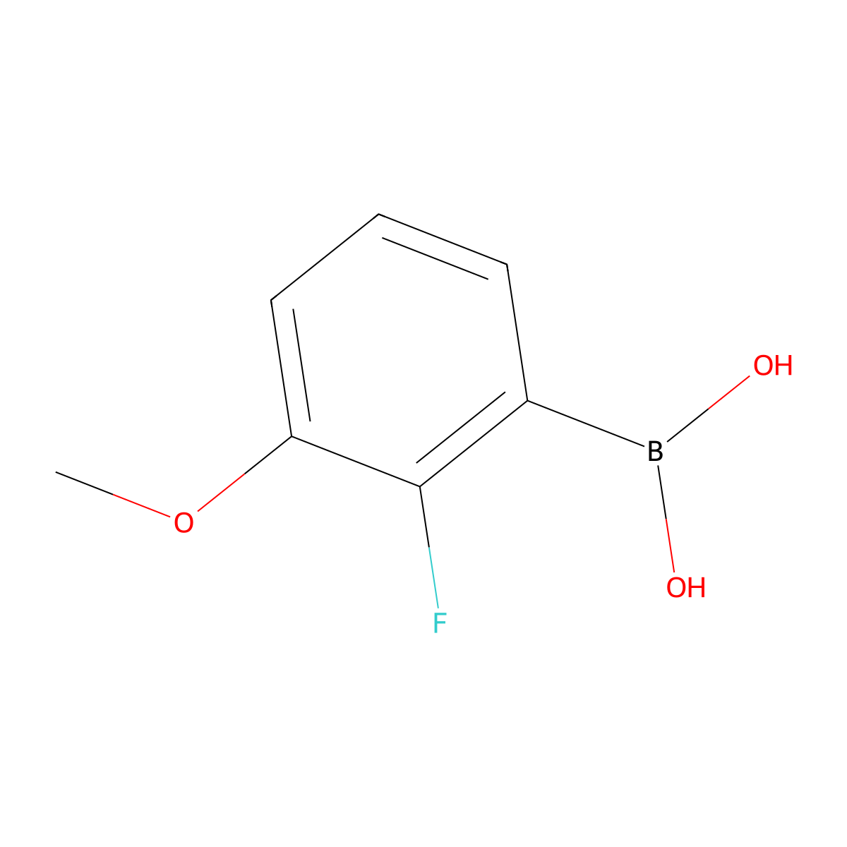 2-Fluoro-3-methoxyphenylboronic acid molecular structure, CAS 352303-67-4