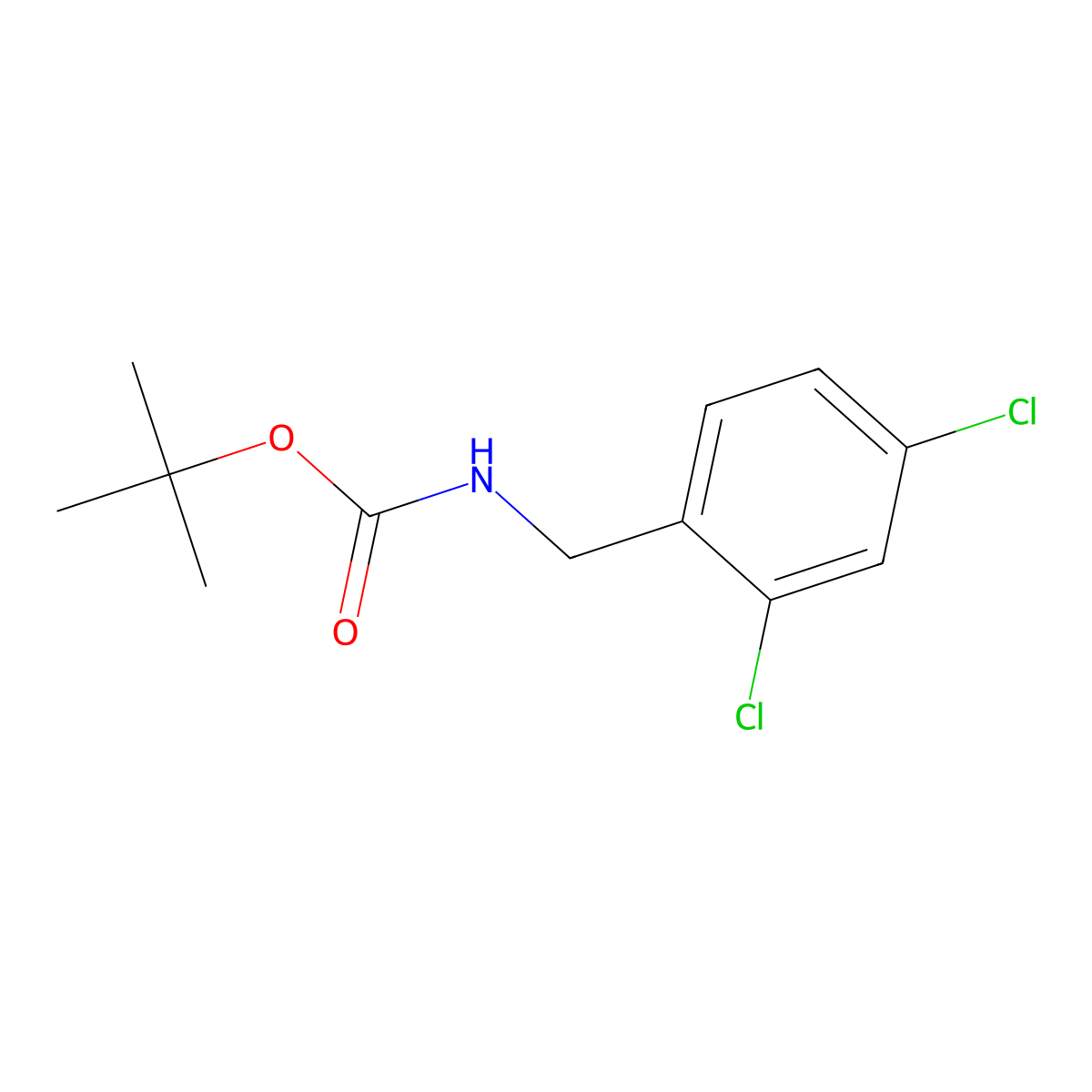Carbamic acid, [(2,4-dichlorophenyl)methyl]-, 1,1-dimethylethyl ester molecular structure, CAS 352326-09-1