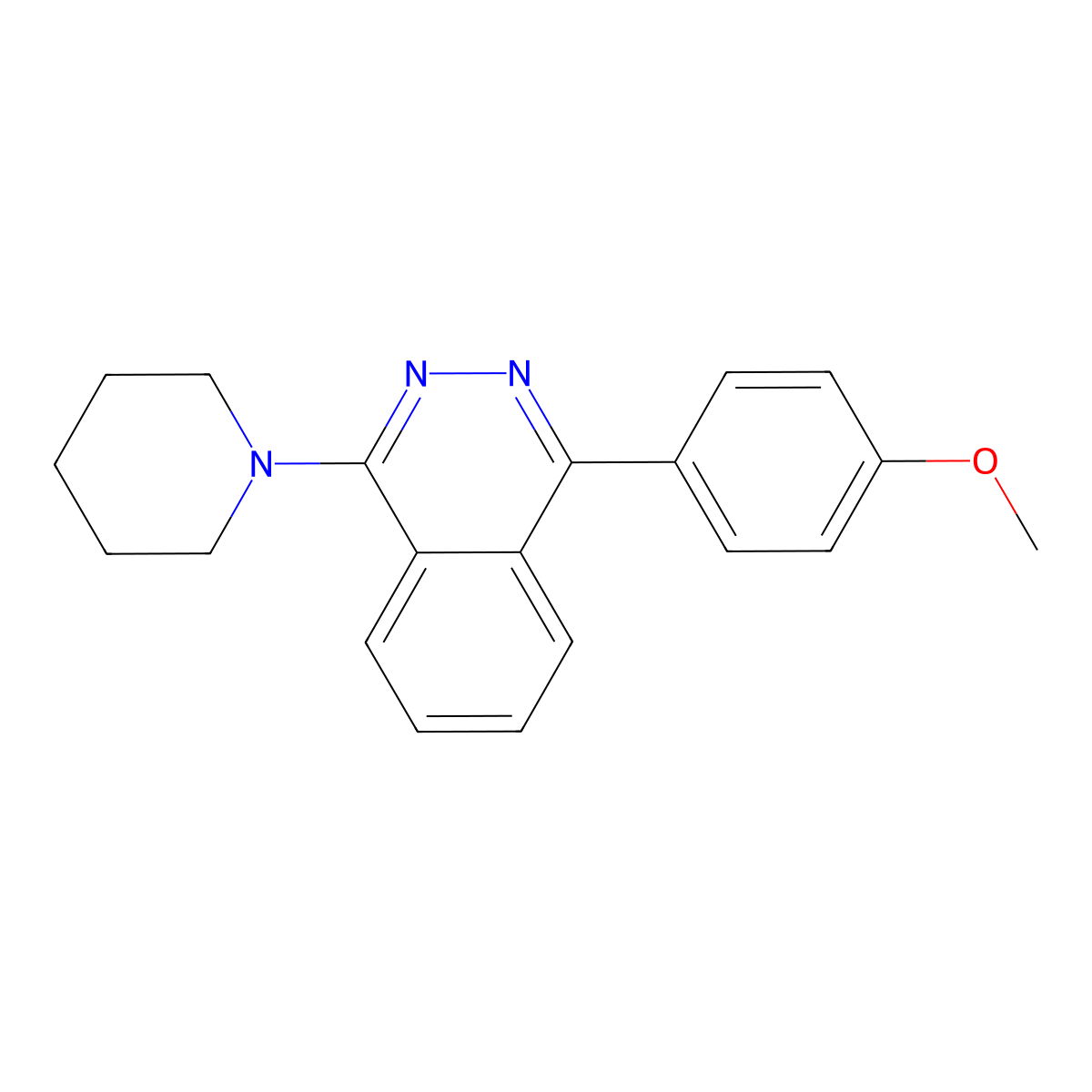 1-(4-Methoxyphenyl)-4-(1-piperidinyl)phthalazine molecular structure, CAS 352326-52-4