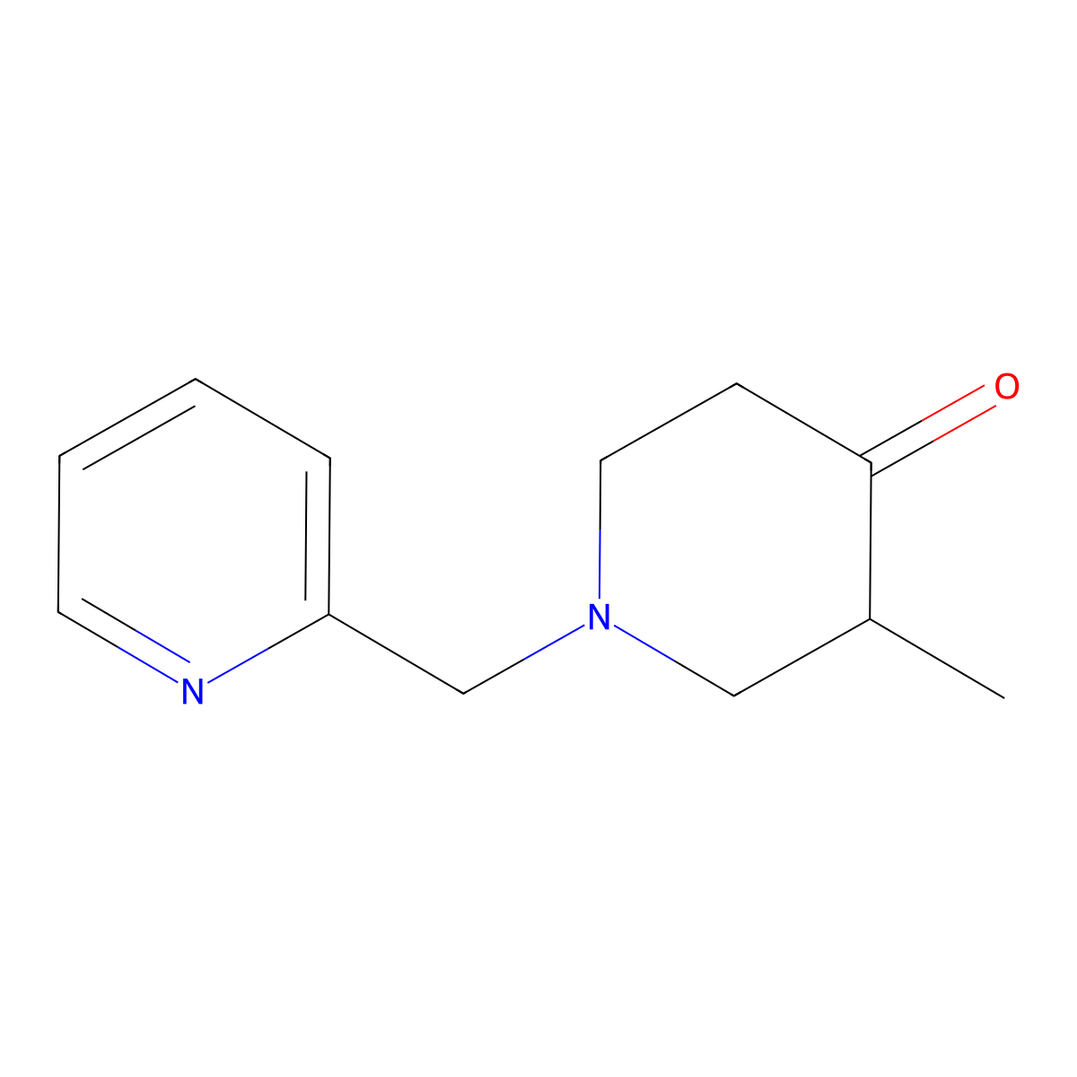 3-Methyl-1-(pyridin-2-ylmethyl)piperidin-4-one molecular structure, CAS 352329-64-7