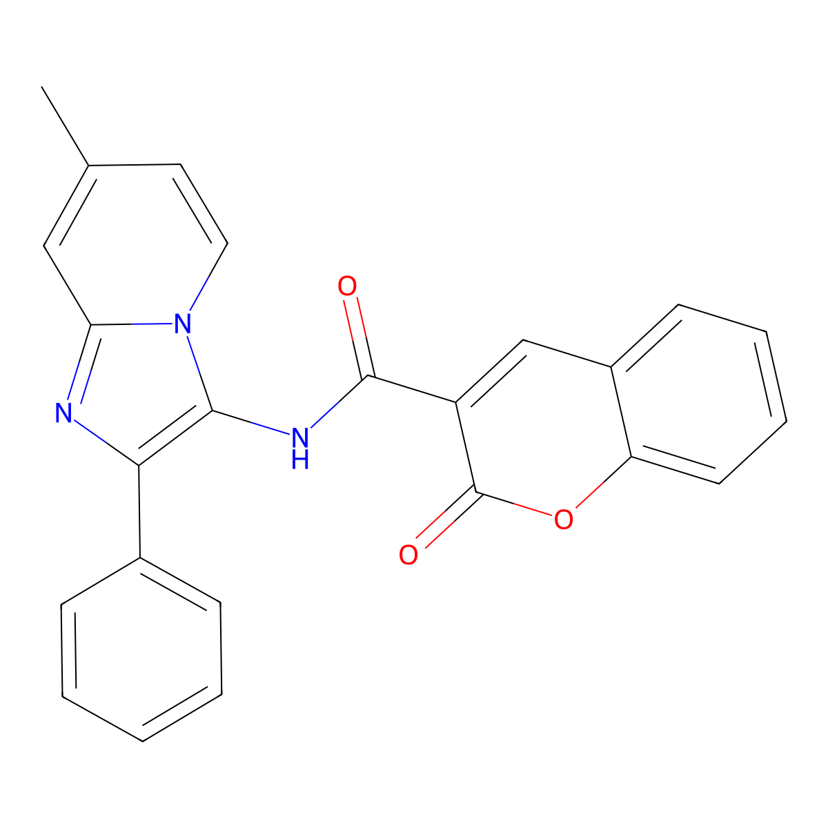 N-{7-methyl-2-phenylimidazo[1,2-a]pyridin-3-yl}-2-oxo-2H-chromene-3-carboxamide molecular structure, CAS 352329-73-8