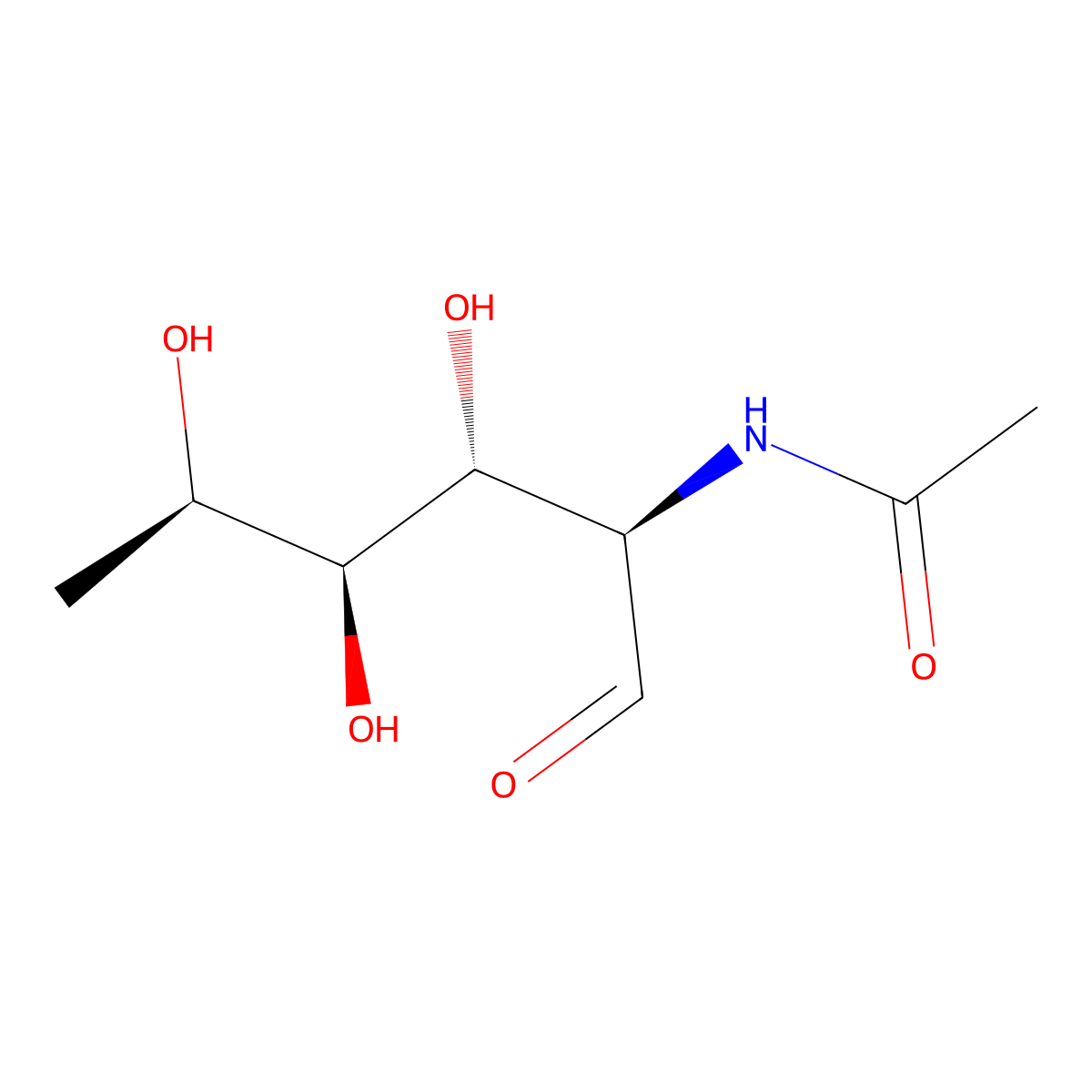 2-Acetamido-2,6-dideoxygalactose molecular structure, CAS 35233-39-7