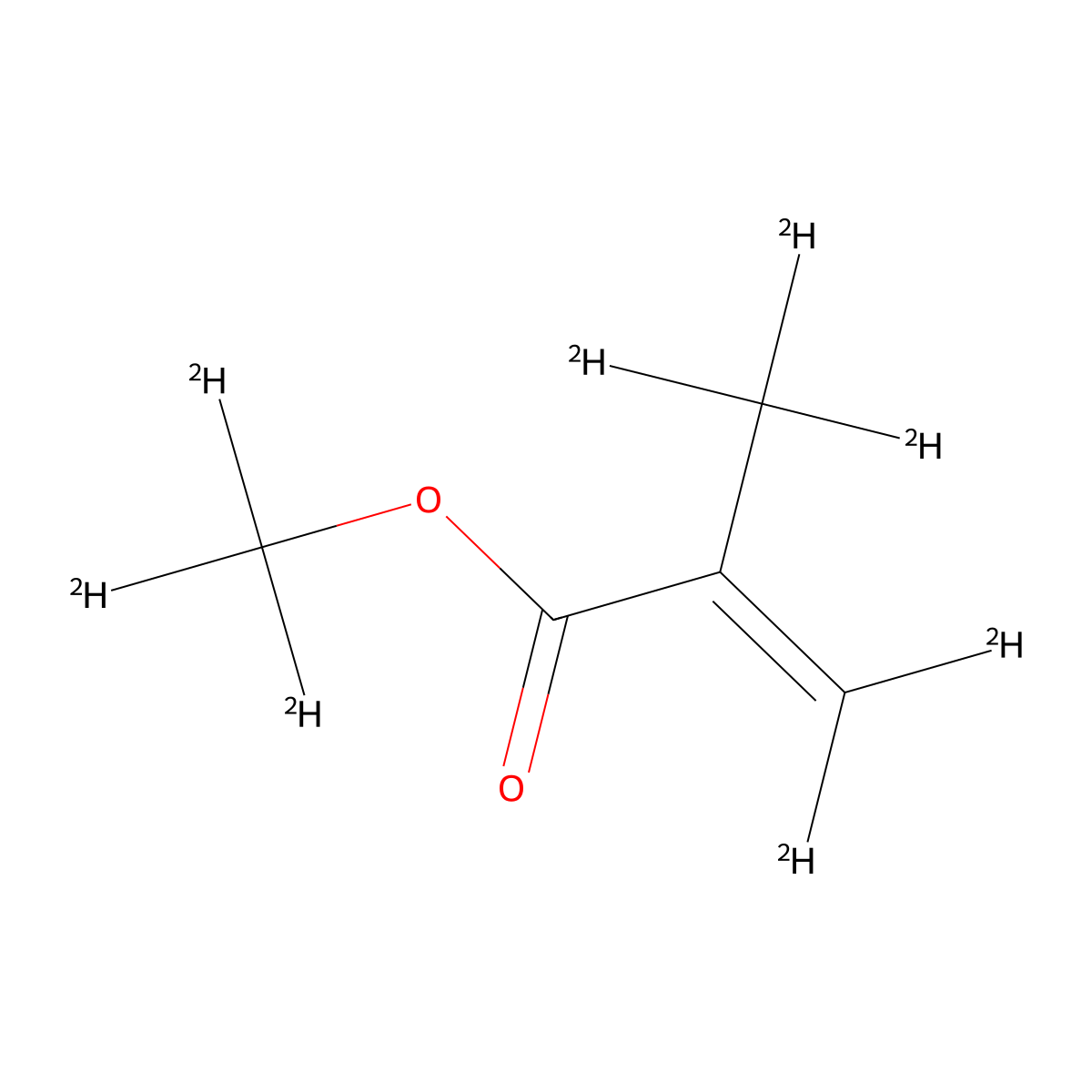 2-Propenoic-3,3-d2 acid, 2-(methyl-d3)-, methyl-d3 ester molecular structure, CAS 35233-69-3