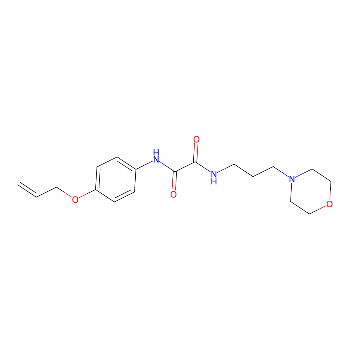 N-(3-morpholin-4-ylpropyl)-N'-(4-prop-2-enoxyphenyl)oxamide molecular structure, CAS 352330-71-3