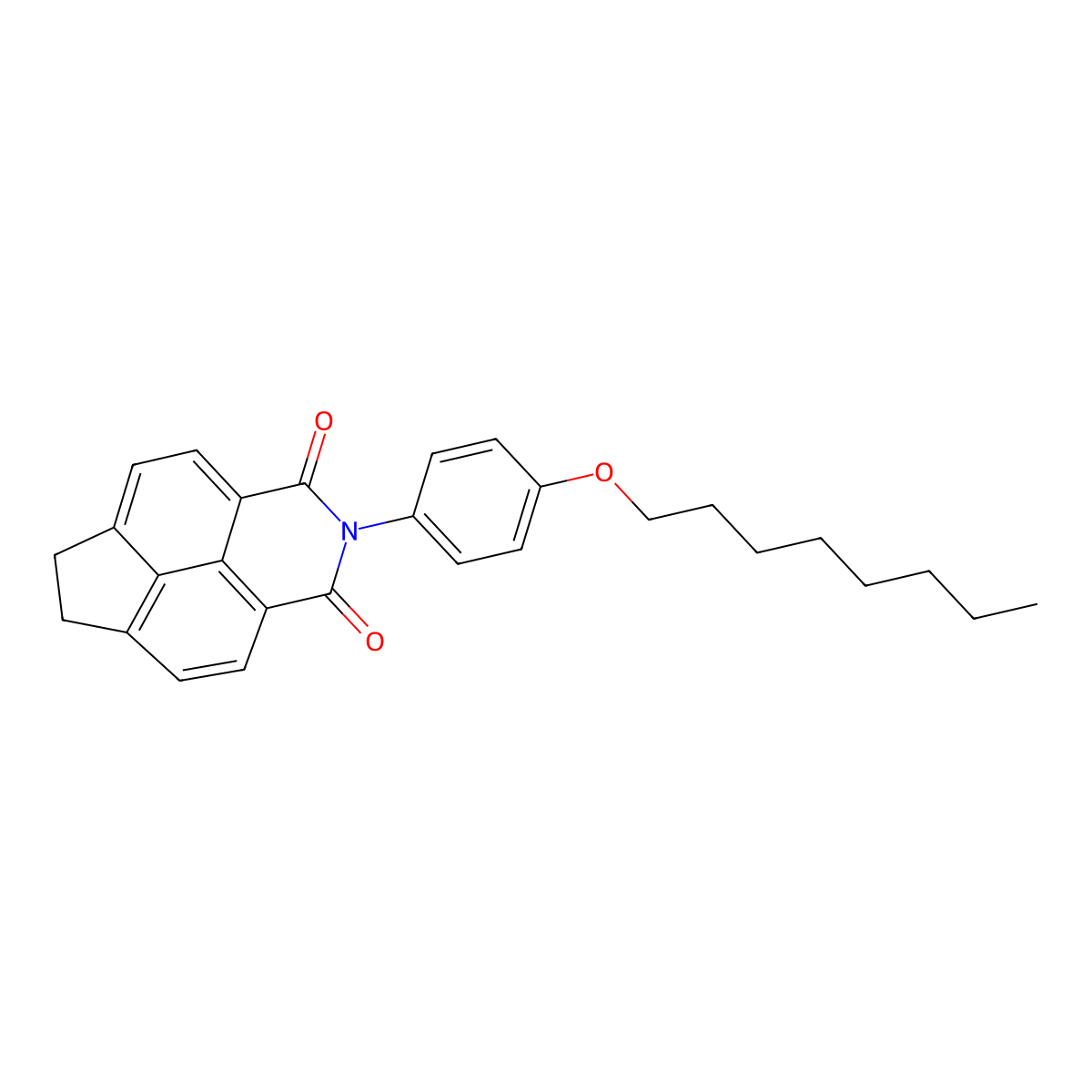 2-[4-(octyloxy)phenyl]-6,7-dihydro-1H-indeno[6,7,1-def]isoquinoline-1,3(2H)-dione molecular structure, CAS 352331-05-6