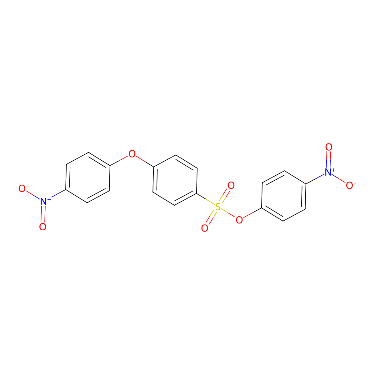 (4-Nitrophenyl) 4-(4-nitrophenoxy)benzenesulfonate molecular structure, CAS 352332-11-7