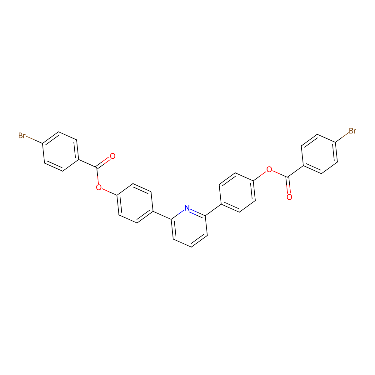 4-(6-{4-[(4-Bromobenzoyl)oxy]phenyl}-2-pyridinyl)phenyl 4-bromobenzoate molecular structure, CAS 352333-28-9