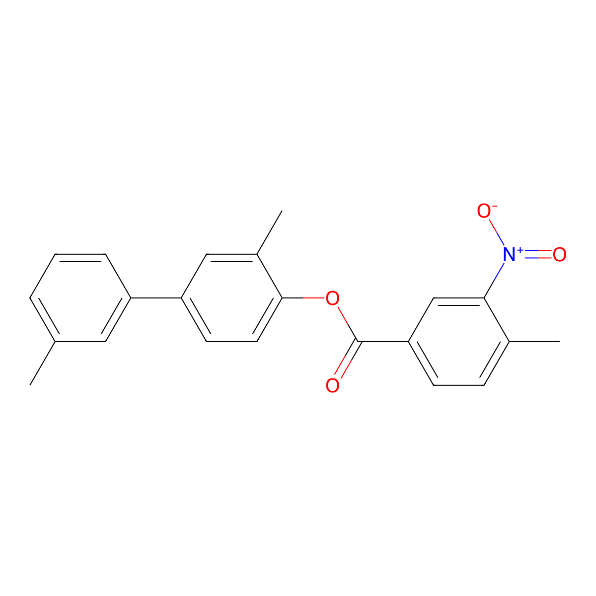 3,3'-Dimethyl[1,1'-biphenyl]-4-yl 3-nitro-4-methylbenzoate molecular structure, CAS 352333-37-0